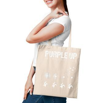 I Purple Up For Military Kids Military Child Dandelion Tote Bag - Seseable