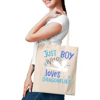 Kids Dragonfly Just A Boy Who Loves Dragonflies Gift V2 Tote Bag - Seseable