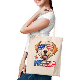 Labrador 4Th Of July S Merica Men Usa American Flag Dog Tote Bag - Seseable
