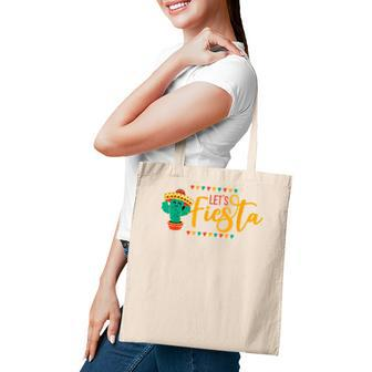 Lets Fiesta Cinco De Mayo Mexican Theme Party Guitar Lover Tote Bag - Seseable