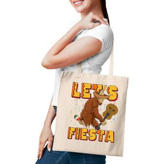 Lets Fiesta El Squatcho Bigfoot Funny Cinco De Mayo Mexican Tote Bag - Seseable