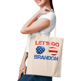 Let’S Go Brandon Funny Vintage American Flag Sunglasses Tote Bag - Seseable