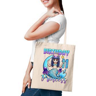 Mermaid Birthday Girl 11 Years Old Mermaid 11Th Birthday Tote Bag - Seseable