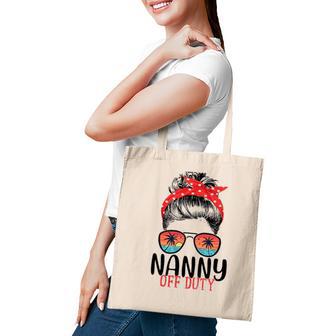 Messy Bun Nanny Off Duty Sunglasses Beach Sunset Tote Bag - Seseable