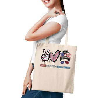 Messy Bun Stars Stripes Equal Rights 4Th July Womens Rights Tote Bag - Seseable