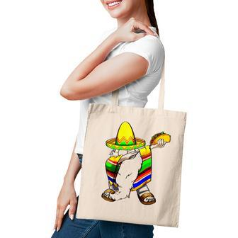 Mexican Dabbing Gnome Cinco De Mayo Poncho Sombrero Taco Tote Bag - Seseable