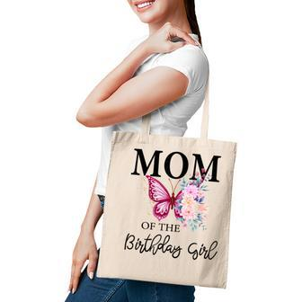 Mom 1St First Birthday Matching Family Butterfly Floral Tote Bag - Seseable
