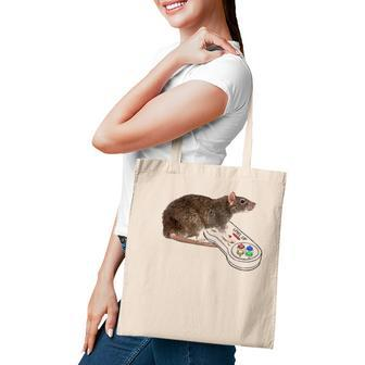Mouse Rat Tee Gamer Playing Video Game Lover Mouse Pet Rat Tote Bag - Seseable
