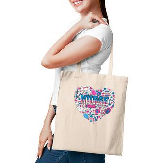 Nurse Heart Decoration Impression Great Gift New 2022 Tote Bag - Seseable