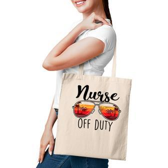 Nurse Off Duty Sunglasses Sunset Beach Retired Retirement Tote Bag - Seseable