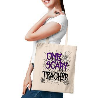 One Scary Teacher Matching Family Halloween Costume Tote Bag - Seseable
