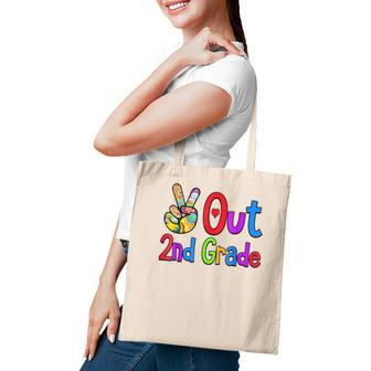 Peace Out 2Nd Grade Last Day Of School Second Grade Tote Bag - Seseable