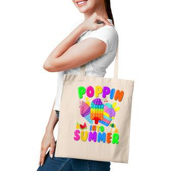 Poppin Into Summer Cream Last Day Of School Teacher Student Tote Bag - Seseable