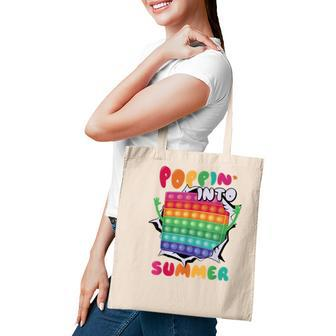 Poppin Into Summer Funny Last Day Of School Gift Tote Bag - Seseable