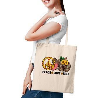 Ppeace Love Fall Season Lovers Tote Bag - Seseable