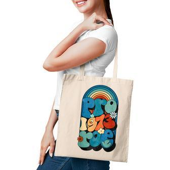 Pro Roe 1973 Pro Choice Womens Rights Retro Vintage Groovy Tote Bag - Seseable