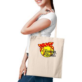 Raising A Baller Busy Raising Ballers Yellow Softball Tote Bag - Seseable