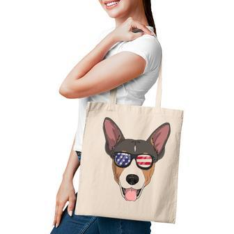Rat Terrier Dog Patriotic Usa 4Th Of July American Gift Cute Tote Bag - Seseable