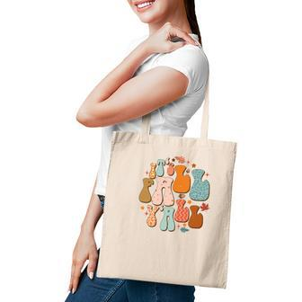 Retro Groovy Its Fall Yall V2 Tote Bag - Seseable