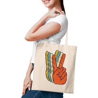 Retro Peace Vintage 60S 70S Hippie Gift Tote Bag - Seseable