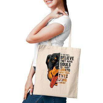 Rottweiler Souls Quote Breed Dog Owner Dogs Lover Gift Idea Tote Bag - Seseable