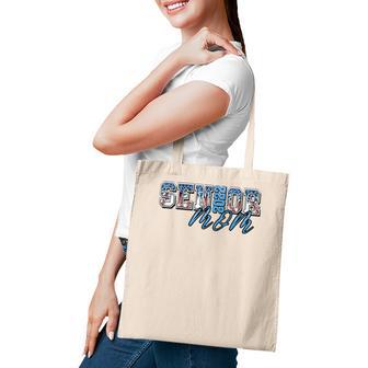 Senior Mom Class Of 2022 Graduate Senior Blue Leopard Tote Bag - Seseable