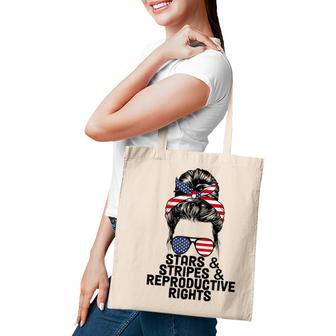 Stars Stripes Reproductive Rights Patriotic 4Th Of July V14 Tote Bag - Seseable