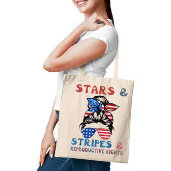 Stars Stripes Reproductive Rights Patriotic 4Th Of July V15 Tote Bag - Seseable