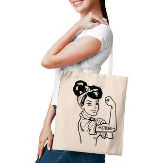 Strong Woman Rosie Strong White Woman V2 Tote Bag - Seseable