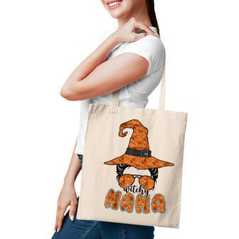Witchy Mama Halloween Messy Bun Witch Mom Spooky Women V2 Tote Bag - Seseable