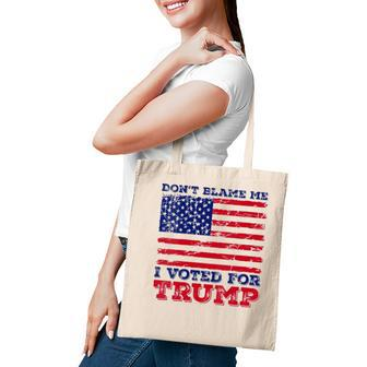 Womens Dont Blame Me I Voted For Trump - 4Th Of July American Flag V-Neck Tote Bag - Seseable