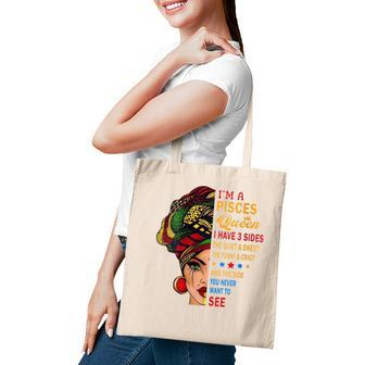 Womens Pisces Queens Are Born In February 19- March 20 V-Neck Tote Bag - Seseable