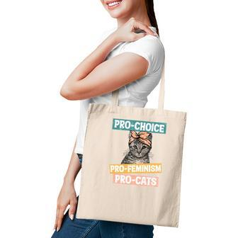 Womens Rights Pro Choice Pro Feminism Pro Cats Tote Bag - Seseable