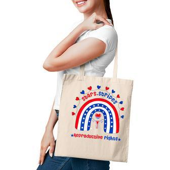 Womens Stars Stripes Reproductive Rights Patriotic 4Th Of July Tote Bag - Seseable