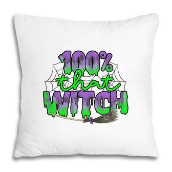 100% That Witch Spider Halloween Party Pillow - Seseable