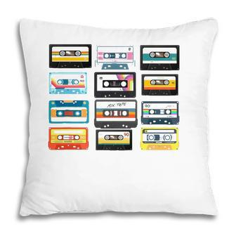 1990S Retro Vintage Birthday 90S 80S Cassettes Tapes Graphic Pillow - Seseable