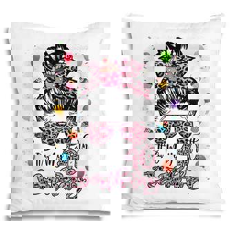 40 Years Old Messy Bun Leopard Its My 40Th Birthday 1982 Pillow | Seseable FR