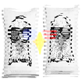 4Th Of July Bald Eagle American Flag Sunglasses Stripes Pillow | Seseable UK