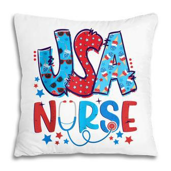 4Th Of July Usa Nursery American Nurse 2022 Patriotic Nurse Pillow - Seseable