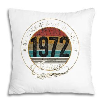 50 Years Old Vintage 1972 Being Awesome 50Th Birthday Pillow - Seseable