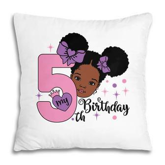 5Th Birthday My Birthday Gift For Girl Black Hair Pillow - Seseable