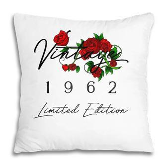 60 Years Old Gifts Vintage 1962 Limited Edition 60Th Birthday Raglan Baseball Tee Pillow - Seseable