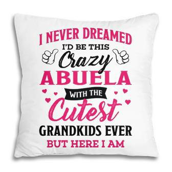 Abuela Grandma Gift I Never Dreamed I’D Be This Crazy Abuela Pillow - Seseable