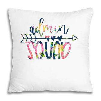 Admin Squad Back To School Matching Group Flowers Pillow - Seseable