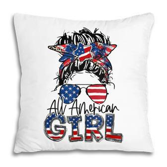 All American Girl 4Th Of July Girls Kids Sunglasses Family V2 Pillow - Seseable