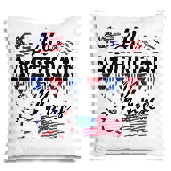 All American Nurse 4Th Of July Patriotic Usa Flag Nursing V3 Pillow - Seseable