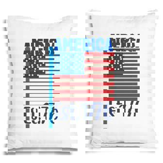 America Est 1776 July Independence Day Usa Flag 2022 Pillow - Seseable
