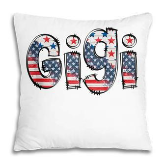 America Gigi Retro American Flag Patriotic Gigi 4Th Of July Pillow - Seseable