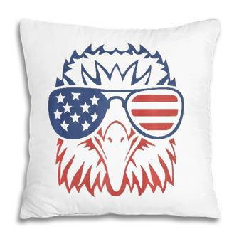 American Bald Eagle Usa Flag 4Th Of July Eagle Usa Tee Pillow - Seseable