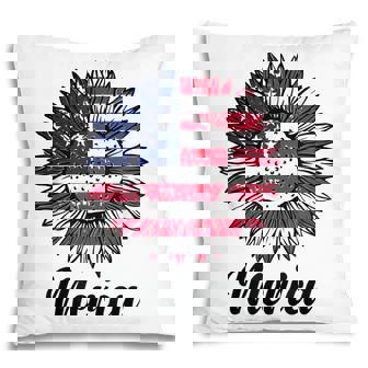 American Flag Sunflower Merica Graphic 4Th Of July Plus Size Pillow - Seseable